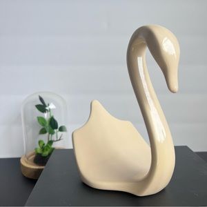 Vintage Minimalist Fine Ceramic Swan Figurine
